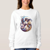 Trendy Watercolor Virgo Zodiac Sweatshirt (Vorderseite)