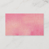 Trendy Watercolor-weibliche Fitness-persönlicher Visitenkarte (Rückseite)