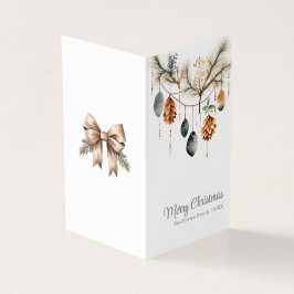 Trendy Watercolor Weihnachtsgrußkarte