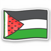 Trendy Watermelon Palestine Flag Artwork Aufkleber (Vorderseite)