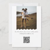 Trendy Wave Foto Save the Date Karte (Rückseite)