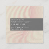 TRENDY WAVE moderne gekrümmte Linien Elfenbein bla Quadratische Visitenkarte (Rückseite)
