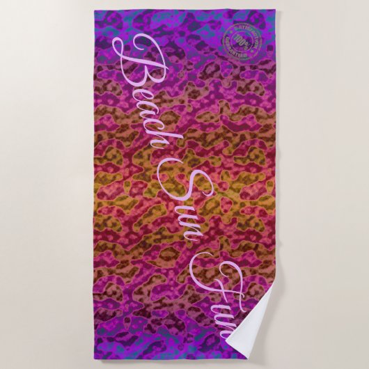 Trendy Waves Strandtuch (Vorderseite)