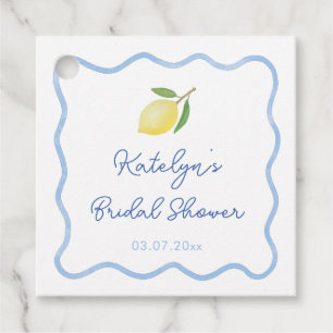 Trendy Wavy Border Main Squeeze Brautparty Geschenkanhänger