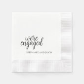 Trendy We are Verlobt Paper Napkin Serviette (Vorderseite)