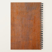 Trendy Weathered Rusted Steel Modern Logo Notizblock (Rückseite)