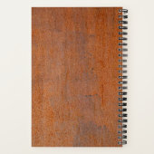 Trendy Weathered Rusty Steel Modern Monogram Notizblock (Rückseite)