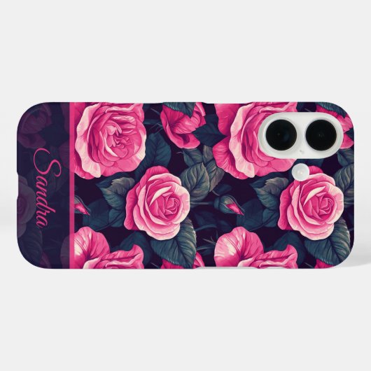 Trendy Wedding Favors Rose Name Case-Mate iPhone Hülle (Rückseite (Horizontal))