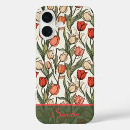 Trendy Wedding Favors Tulip Floral Custom iPhone 16 Hülle