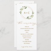Trendy Wedding Gold Geometric Greenery Wasserfarbe Programm (Vorne/Hinten)