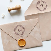 Trendy Wedding Initials Ornamental anspruchsvoll Gummistempel