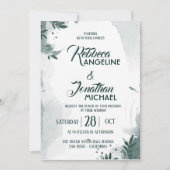 Trendy Wedding Invite Geometric Greenery Einladung (Vorderseite)