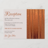 Trendy Wedding Reception Imitate Kupfer Metallic F Begleitkarte (Vorderseite)