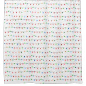 Trendy Weihnachtsbadezimmerdekor, Baumlichter Duschvorhang (Vorderseite)