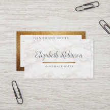 Trendy weiße Marmor-u. GoldGlitzer-handgemachte