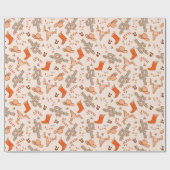 Trendy Western Cowboy Ästhetisches Weihnachtsmuste Geschenkpapier (Flach)