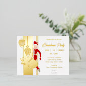 Trendy Whimsical Christmas Ornament Business Folie Einladungspostkarte (Stehend vorne)