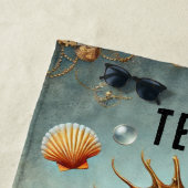 TRENDY WHIMSICAL STEAMPUNK SEEPFERD, PERSONALISIER STRANDTUCH (Beispiel)