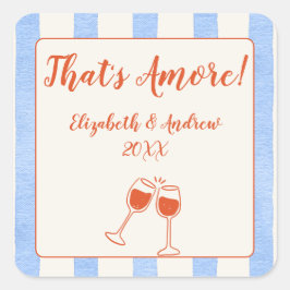 Trendy whimsisić handgezeichnet quadratischer aufkleber