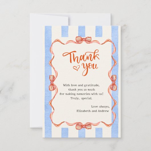 Trendy whimsisić handgezeichnete Kokette Dankeskarte (Vorderseite)