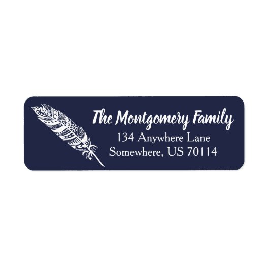 Trendy White Bohemisch Tribal Feather (Vorne)