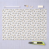 Trendy White Buzzing Spring & Summer Honeybee Seidenpapier (Handwerk)