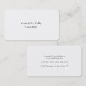 Trendy White Creative Schlicht Einzigartig Stilvol Visitenkarte (Vorne/Hinten)