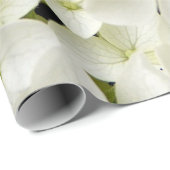 Trendy White Hydrangea Floral Geschenkpapier (Rolleneckpunkt)
