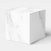 Trendy White Marble Elegantes modernes Template Geschenkschachtel (Rückseite)