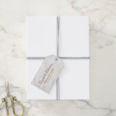 Trendy White Marble & Gold Glitzer Handmade Gesche Geschenkanhänger (Mit Garn)