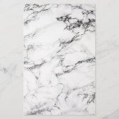 Trendy White Marble Makeup & Hair Beauty Salon Flyer (Hinten)