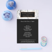 Trendy White Marble Makeup & Hair Beauty Salon Flyer (Einzeln)
