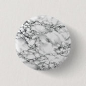 Trendy White Marble Stone Button (Vorderseite)