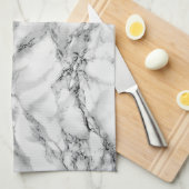 Trendy White Marble Stone Geschirrtuch (Viertel Falte)