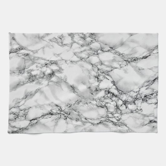 Trendy White Marble Stone Geschirrtuch (Horizontal)