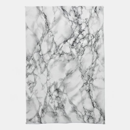 Trendy White Marble Stone Geschirrtuch (Vertikal)