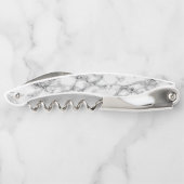 Trendy White Marble Stone Kellnermesser (Rückseite)