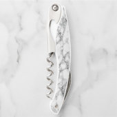Trendy White Marble Stone Kellnermesser (Vorderseite)