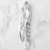 Trendy White Marble Stone Kellnermesser (Rückseite)