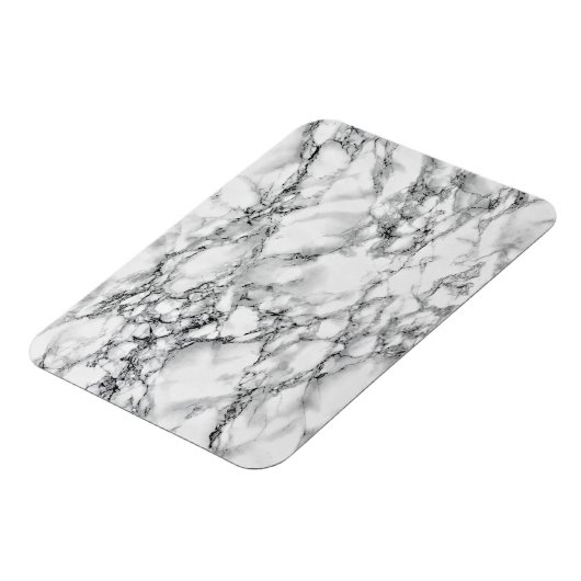 Trendy White Marble Stone Magnet (Linke Seite)