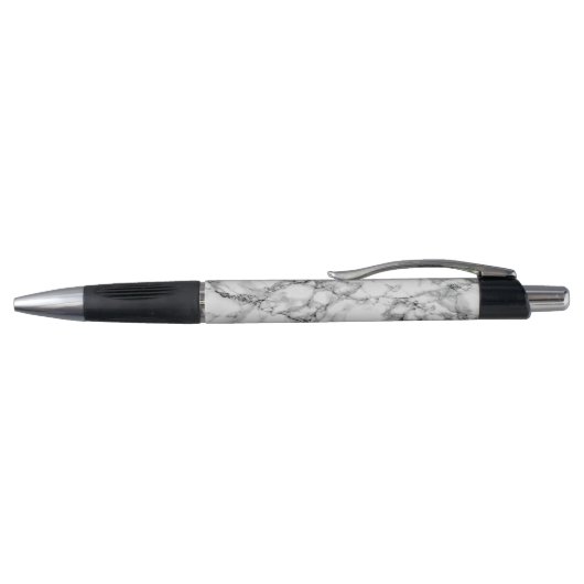 Trendy White Marble Stone - Modern Kugelschreiber (Oberseite)