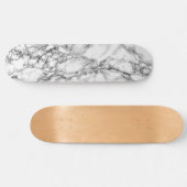 Trendy White Marble Stone - Modern Skateboard (Horizontal)