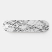 Trendy White Marble Stone - Modern Skateboard (Horizontal)