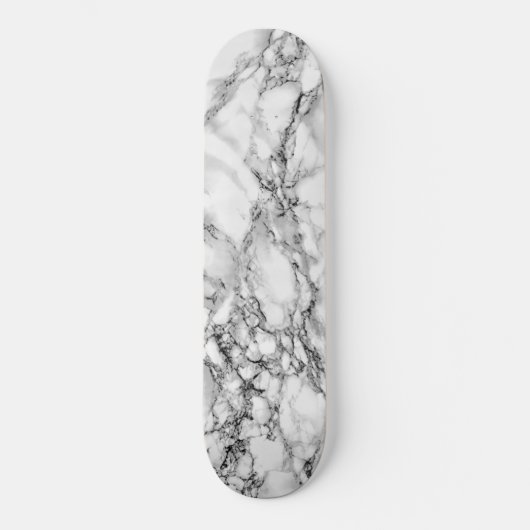 Trendy White Marble Stone - Modern Skateboard (Vorderseite)