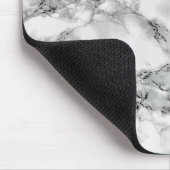 Trendy White Marble Stone Mousepad (Ecke)