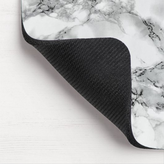 Trendy White Marble Stone Mousepad (Ecke)