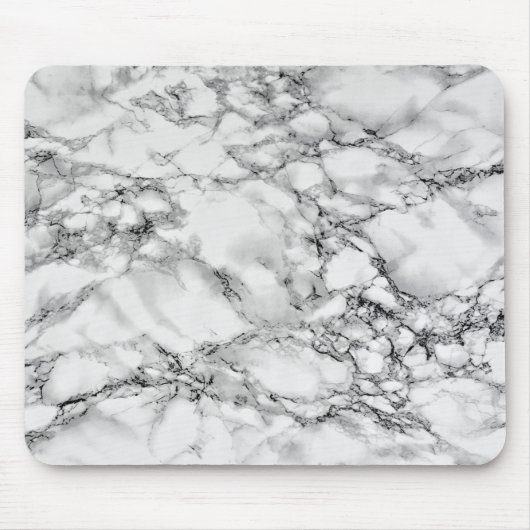 Trendy White Marble Stone Mousepad (Vorne)