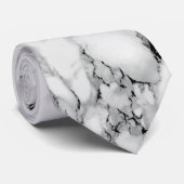 Trendy White Marble Stone Neck Tie Krawatte (Gerollt)