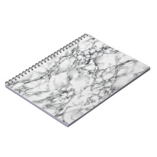 Trendy White Marble Stone Notizblock