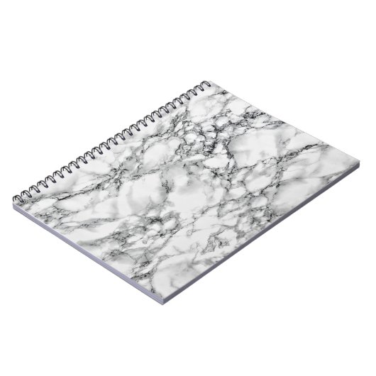 Trendy White Marble Stone Notizblock (Linke Seite)